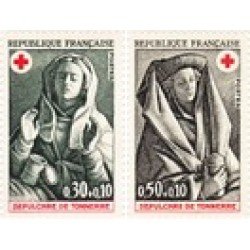 France Francia Nº 1779/80 1973 Sorteo a favor de la Cruz Roja Lujo