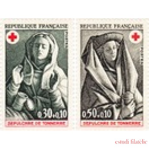 France Francia Nº 1779/80 1973 Sorteo a favor de la Cruz Roja Lujo