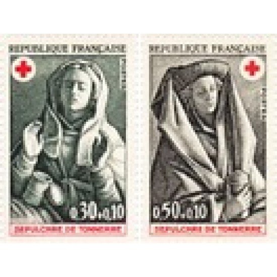 France Francia Nº 1779/80 1973 Sorteo a favor de la Cruz Roja Lujo
