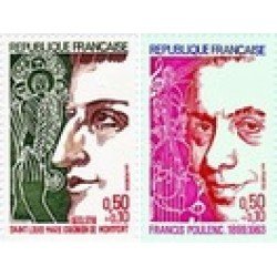 France Francia Nº 1784/85 1974 Personajes célebres Lujo