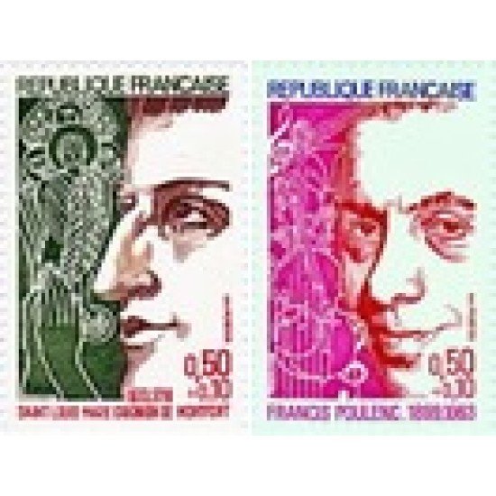 France Francia Nº 1784/85 1974 Personajes célebres Lujo