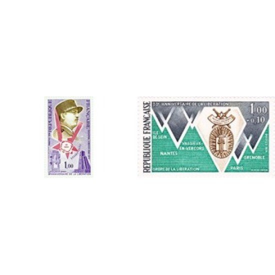 France Francia Nº 1796/97 1974 Liberación Lujo France Francia Nº 1796/97 1974 Liberación Lujo