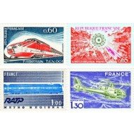 France Francia Nº  1802/05 1974 Serie Grandes logros Lujo