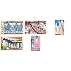 France Francia Nº 1806/10 1974 Serie Turística Lujo