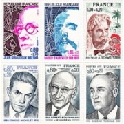 France Francia Nº 1822/27 1974 Personajes célebres con leyenda Lujo