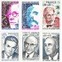 France Francia Nº 1822/27 1974 Personajes célebres con leyenda Lujo
