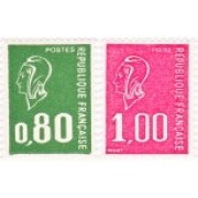 France Francia Nº 1891/92 1976 Marianne de Bequet Lujo France Francia Nº 1891/92 1976 Marianne de Bequet Lujo