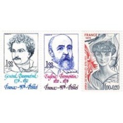 France Francia Nº 1896/98 1976 Personajes célebres Sorteo de la Cruz Roja Lujo France Francia Nº 1896/98 1976 Personajes célebres Sorteo de la Cruz Roja Lujo