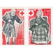 France Francia Nº 1959/60 1977 Sorteo a favor de la Cruz Roja Lujo France Francia Nº 1959/60 1977 Sorteo a favor de la Cruz Roja Lujo