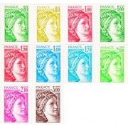 France Francia Nº 1962/79 1977-78 Sabina (Louis David) Lujo France Francia Nº 1962/79 1977-78 Sabina (Louis David) Lujo