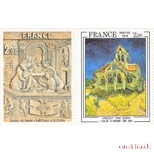 France Francia Nº 2053/54 1979 Serie artística Lujo