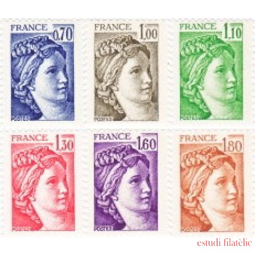 France Francia Nº 2056/61 1979 Sabine Lujo