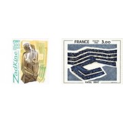 France Francia Nº 2074/75 1980 Arte , lujo France Francia Nº 2074/75 1980 Arte , lujo