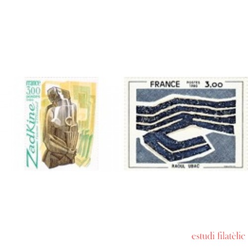 France Francia Nº 2074/75 1980 Arte , lujo