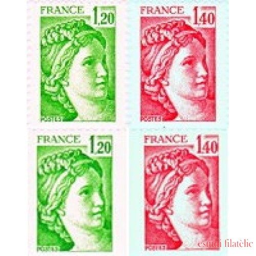 France Francia Nº 2101/04 1980 Sabina Lujo