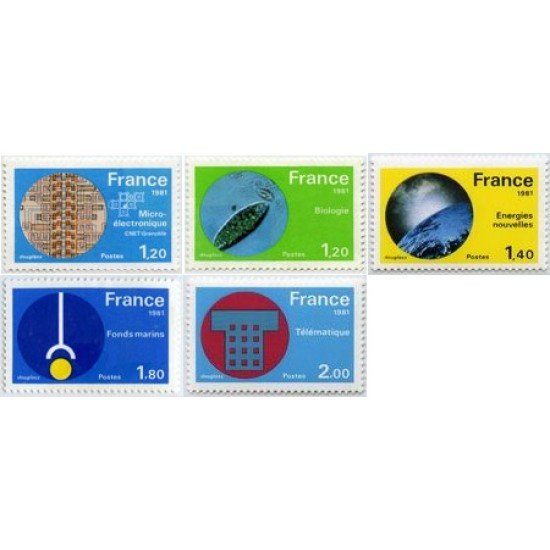 TEN/S France Francia  Nº 2126/30  1981  Serie Grandes logros Lujo