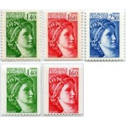 France Francia 2154/58 1981 Sabine MNH France Francia 2154/58 1981 Sabine MNH