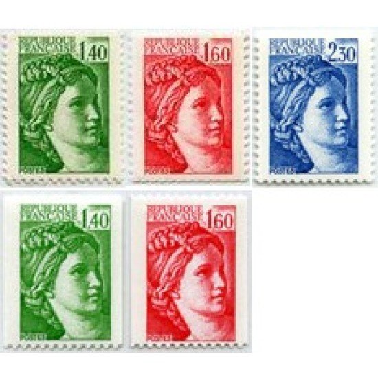 France Francia 2154/58 1981 Sabine MNH