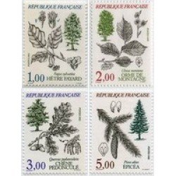 France Francia Nº 2384/87 1985 Flora y fauna de Francia -Árboles- Lujo
