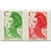France Francia Nº 2615/16 1990 Liberté , lujo France Francia Nº 2615/16 1990 Liberté , lujo