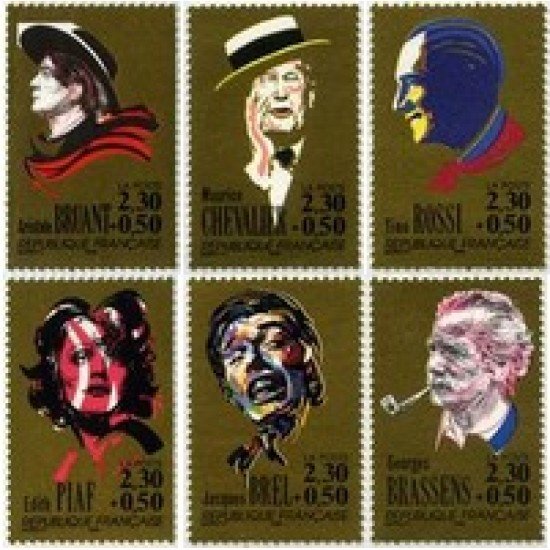France Francia Nº 2649/54 1990 Personajes Célebres Música