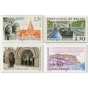France Francia Nº 2657/60 1990 Serie turística, lujo France Francia Nº 2657/60 1990 Serie turística, lujo