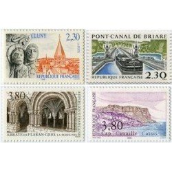 France Francia Nº 2657/60 1990 Serie turística, lujo France Francia Nº 2657/60 1990 Serie turística, lujo