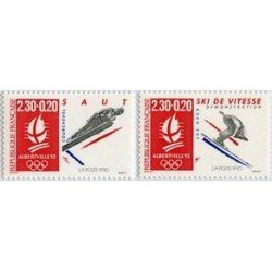 France Francia Nº 2674/75 1990 Olimpiadas Invierno, lujo France Francia Nº 2674/75 1990 Olimpiadas Invierno, lujo