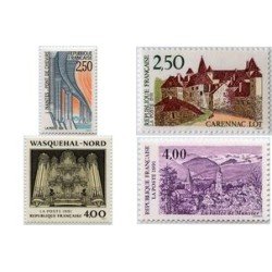 France Francia Nº 2704/07 1991 Serie turística, lujo France Francia Nº 2704/07 1991 Serie turística, lujo