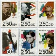 France Francia Nº 2747/52 1992 Personajes, lujo France Francia Nº 2747/52 1992 Personajes, lujo