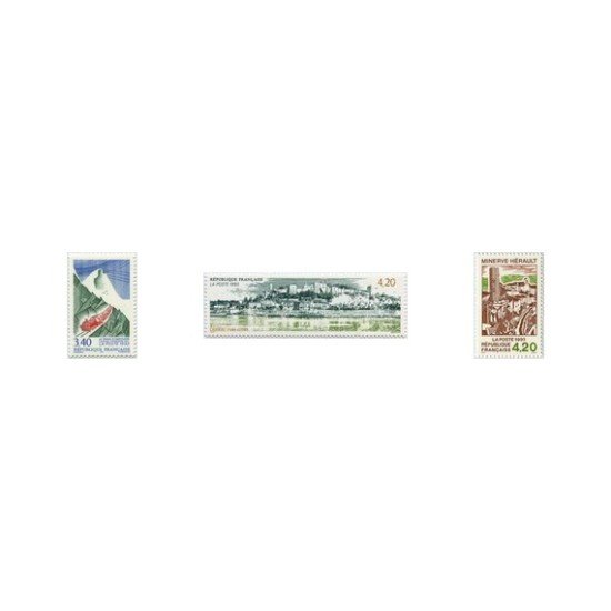 France Francia Nº 2816/18 1993 Serie turística, lujo France Francia Nº 2816/18 1993 Serie turística, lujo