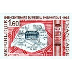 France Francia Nº 1498 1966 Cent. sello neumático Lujo France Francia Nº 1498 1966 Cent. sello neumático Lujo