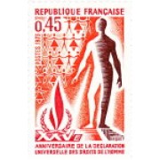 France Francia Nº 1781 1973 25º Aniv. de la declaración de los derechos humanos Lujo