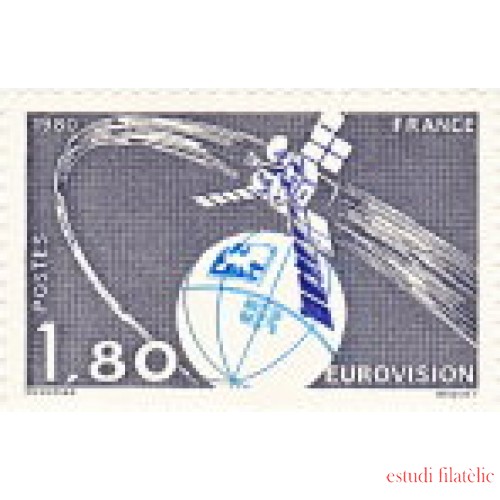 France Francia Nº 2073 1980 Eurovisión Lujo