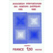 France Francia Nº 2091 1980 25º Aniv. de la Asociación internacional de Rel. públicas Lujo