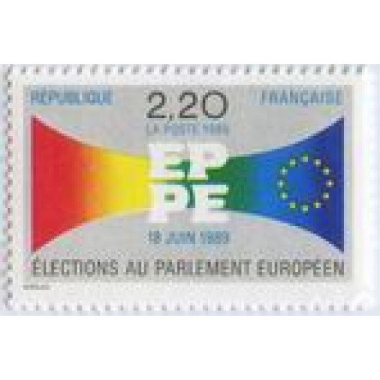 France Francia Nº 2572 1989 Parlamento europeo, lujo France Francia Nº 2572 1989 Parlamento europeo, lujo