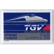France Francia Nº 2607 1989 TGV ,tren,  lujo