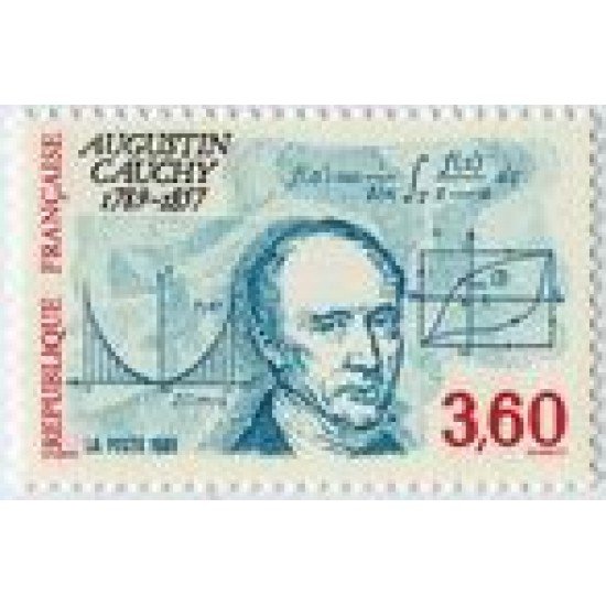 France Francia Nº 2610 1989 Agustn Cauchy , lujo France Francia Nº 2610 1989 Agustn Cauchy , lujo