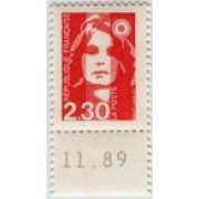 France Francia Nº 2614 1989 Marianne Bicentenario lujo France Francia Nº 2614 1989 Marianne Bicentenario lujo