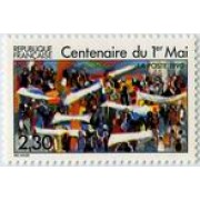 France Francia Nº 2644 1990 Cent. 1 Mayo , lujo