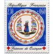 France Francia Nº 2646 1990 Cruz roja, lujo