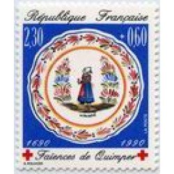 France Francia Nº 2646 1990 Cruz roja, lujo France Francia Nº 2646 1990 Cruz roja, lujo