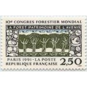 France Francia Nº 2725 1991 Congreso forestal ,lujo