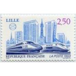 France Francia Nº 2811 1993 Sociedades filatélicas , tren,  lujo