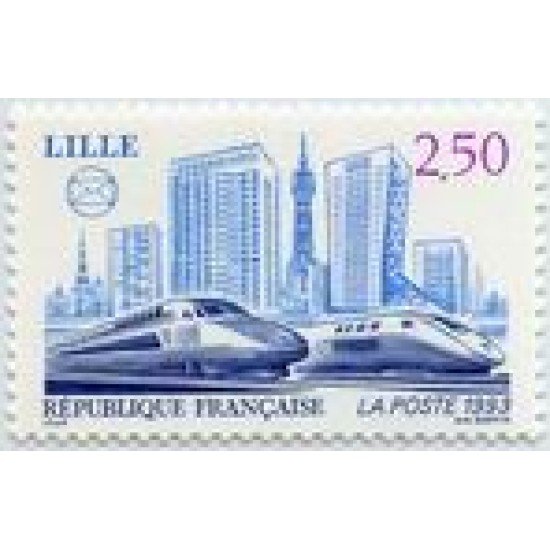 France Francia Nº 2811 1993 Sociedades filatélicas , tren, lujo France Francia Nº 2811 1993 Sociedades filatélicas , tren, lujo