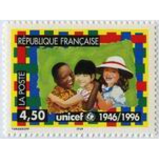 France Francia Nº 3033 1996 UNICEF , lujo France Francia Nº 3033 1996 UNICEF , lujo