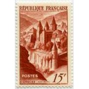 France Francia Nº 792 1947 Abadía de Conques Fijasellos