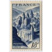 France Francia Nº 805 1948 Palacio de Luxemburgo/Abadía de Conques Nº 805 Fijasellos