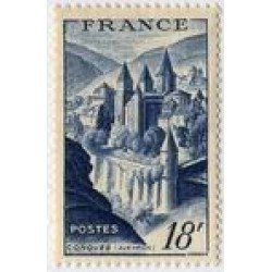 France Francia Nº 805 1948 Palacio de Luxemburgo/Abadía de Conques Nº 805 Fijasellos France Francia Nº 805 1948 Palacio de Luxemburgo/Abadía de Conques Nº 805 Fijasellos