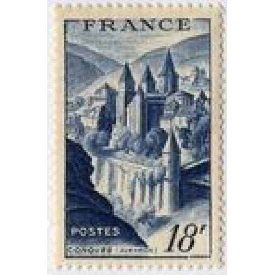 France Francia Nº 805 1948 Palacio de Luxemburgo/Abadía de Conques Nº 805 Fijasellos France Francia Nº 805 1948 Palacio de Luxemburgo/Abadía de Conques Nº 805 Fijasellos